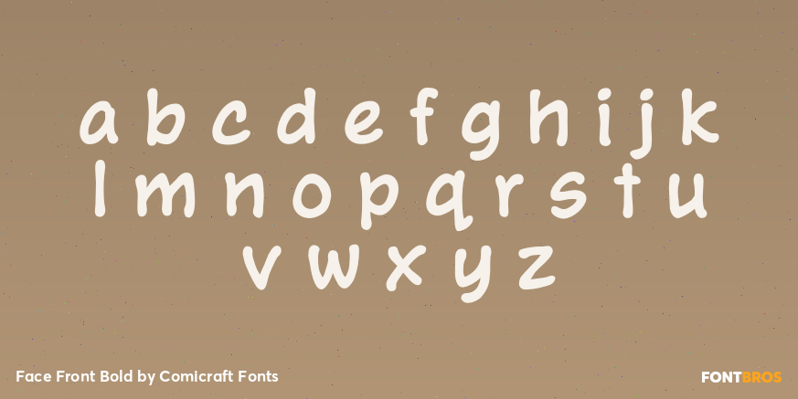 Face Front Bold Font Poster #3