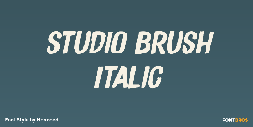 Studio Brush Italic Poster