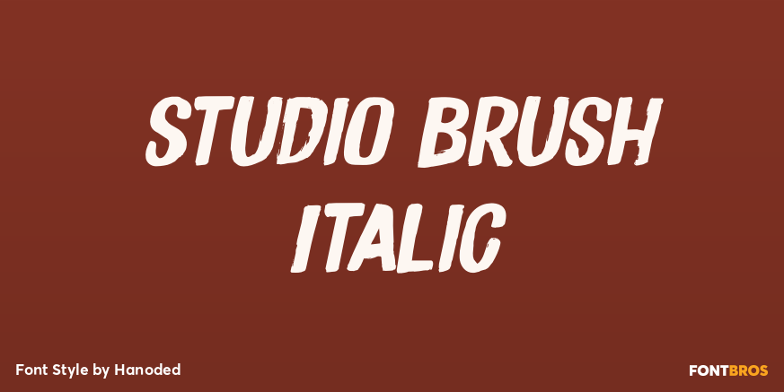 Studio Brush Italic Poster