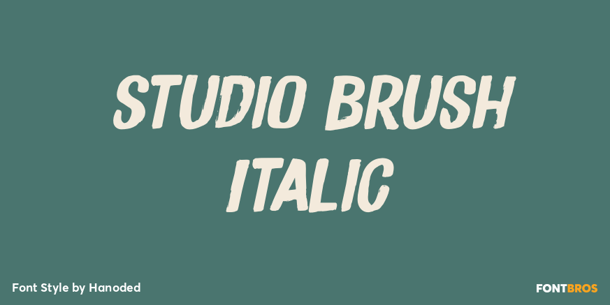 Studio Brush Italic Poster