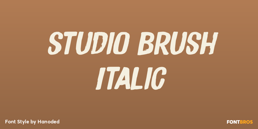Studio Brush Italic Poster