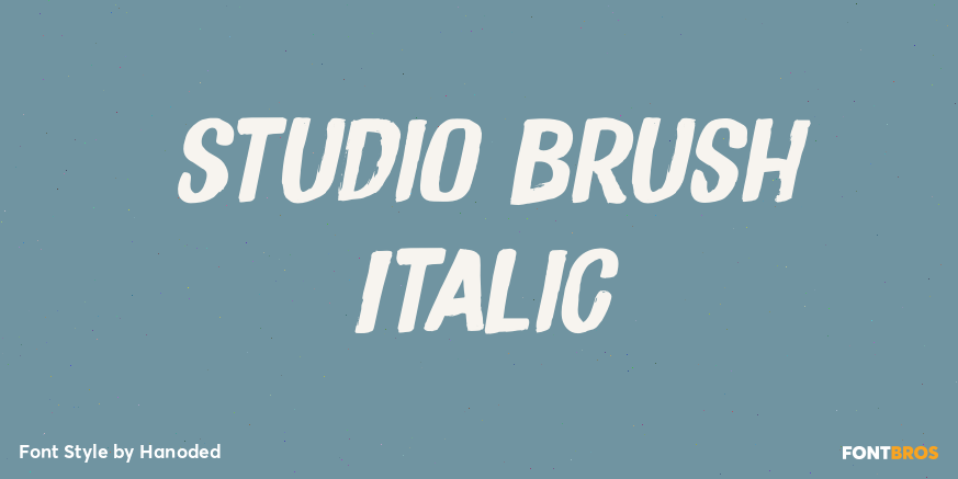 Studio Brush Italic Poster