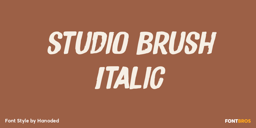 Studio Brush Italic Poster