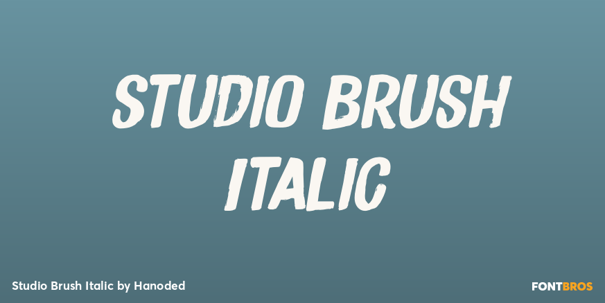Studio Brush Italic Poster
