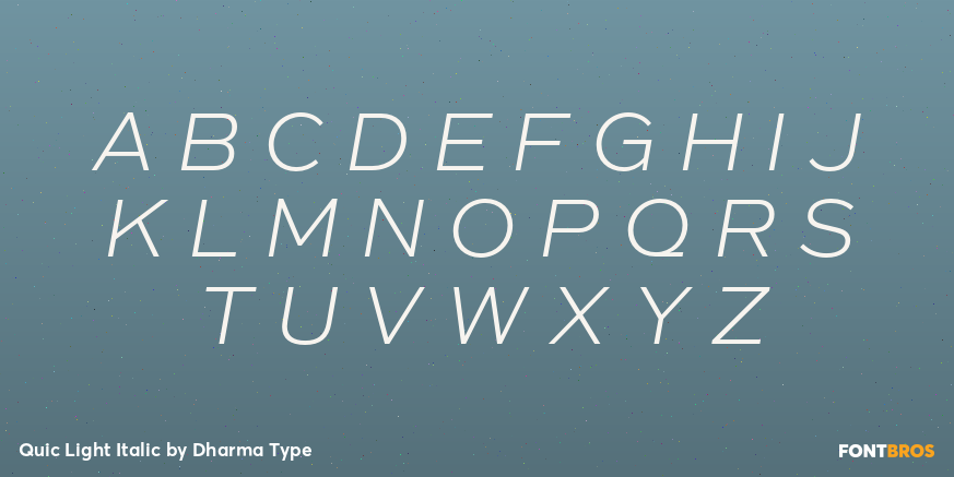 Quic Light Italic Font Poster #2