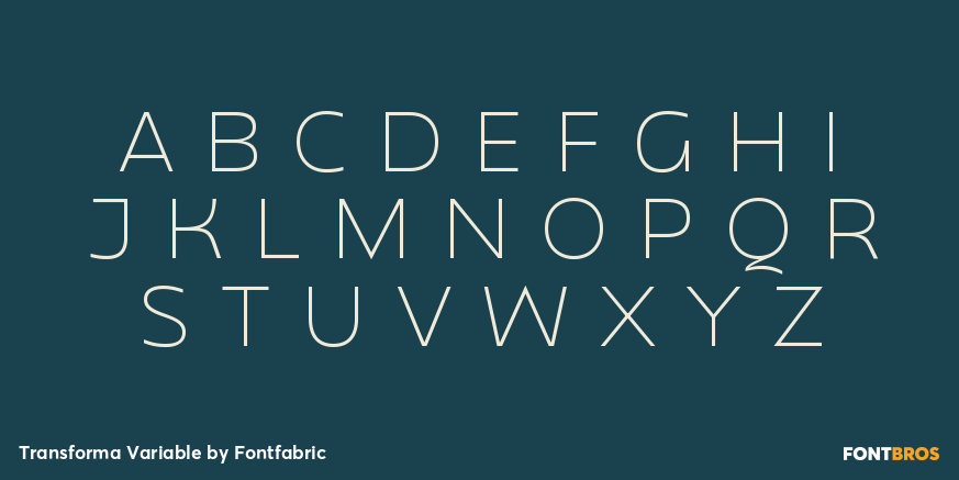 Transforma Variable Font Poster #2