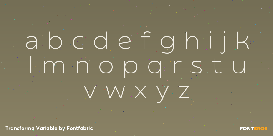 Transforma Variable Font Poster #3