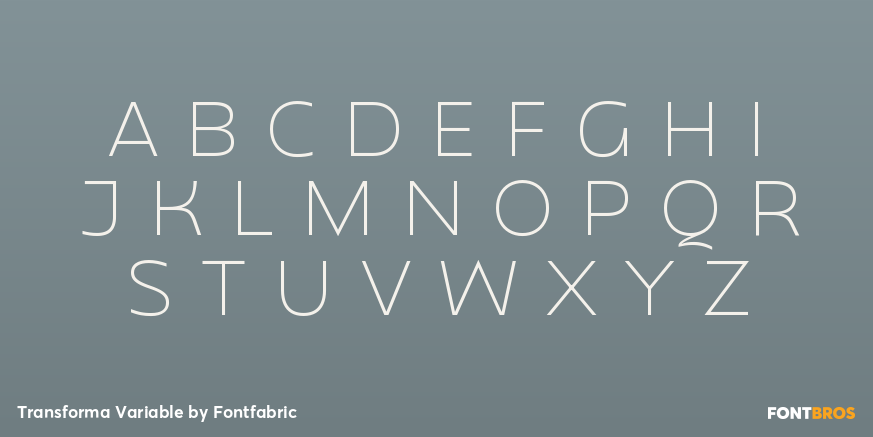Transforma Variable Font Poster #2