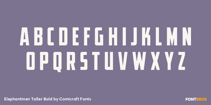 Elephantmen Taller Bold Font Poster #2