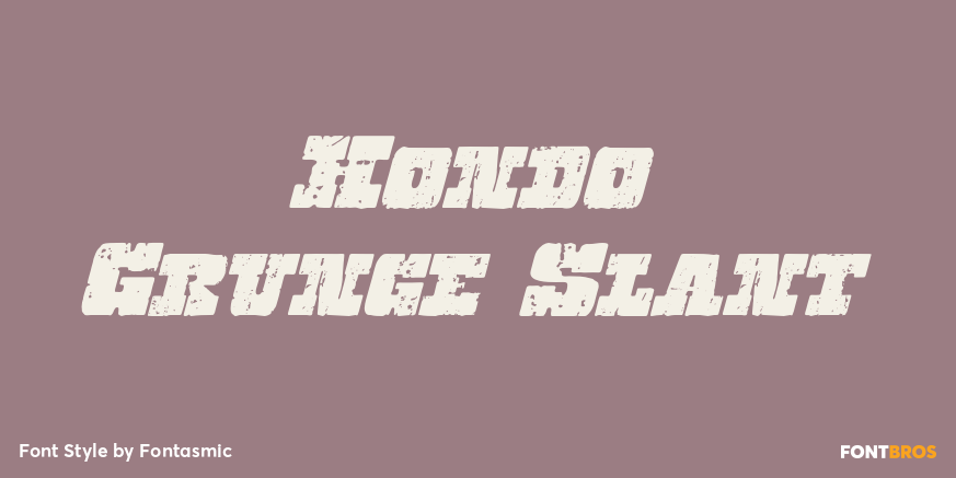 Hondo Grunge Slant Font Poster #1