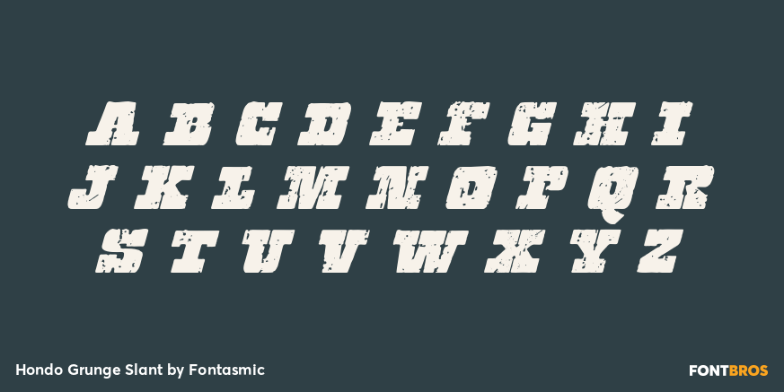 Hondo Grunge Slant Font Poster #1