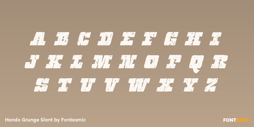 Hondo Grunge Slant Font Poster #1
