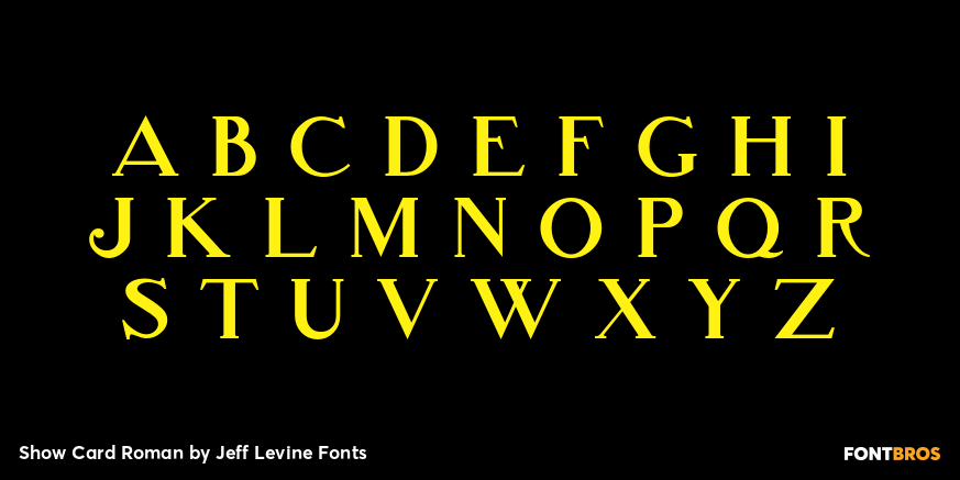 Show Card Roman Font Poster #2