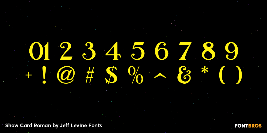 Show Card Roman Font Poster #4