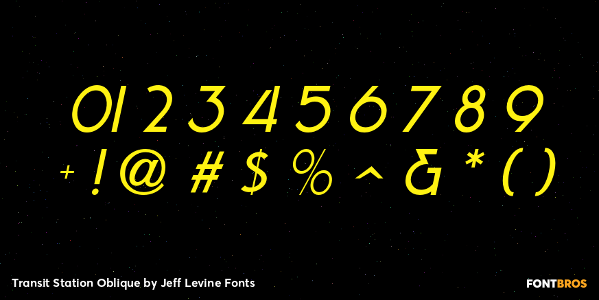 Transit Station Oblique Font Poster #4