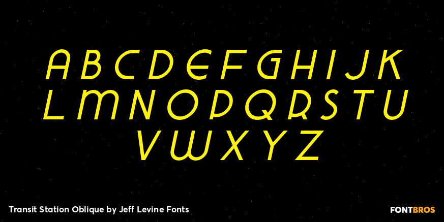 Transit Station Oblique Font Poster #1