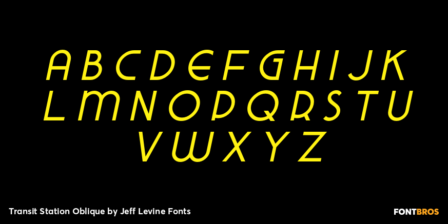 Transit Station Oblique Font Poster #1