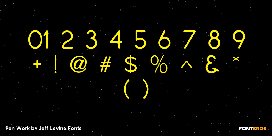 Pen Work Font Poster #4