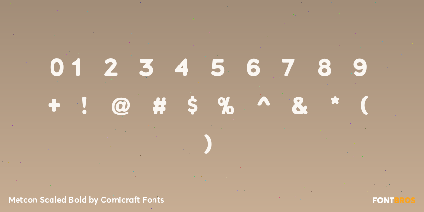 Metcon Scaled Bold Font Poster #4
