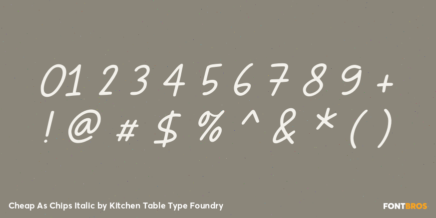 Cheap As Chips Italic Font Poster #4