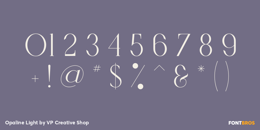 Opaline Light Font Poster #1