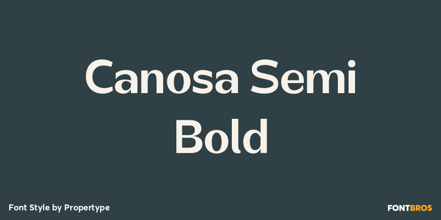 Canosa Semi Bold Poster