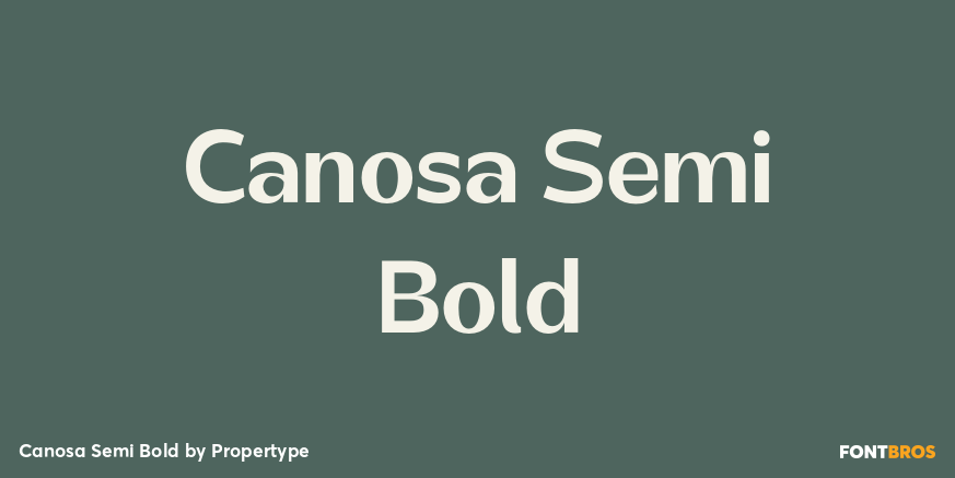 Canosa Semi Bold Poster