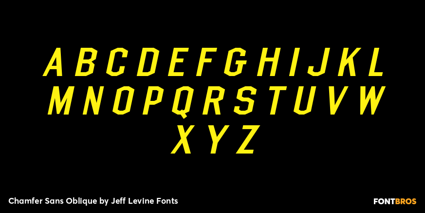 Chamfer Sans Oblique Font Poster #1