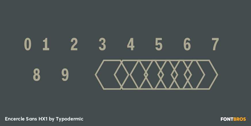 Encercle Sans HX1 Font Poster #1