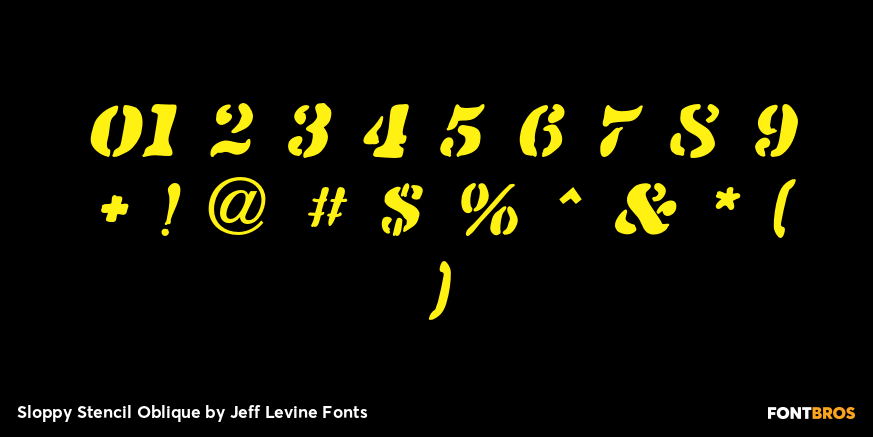 Sloppy Stencil Oblique Font Poster #4