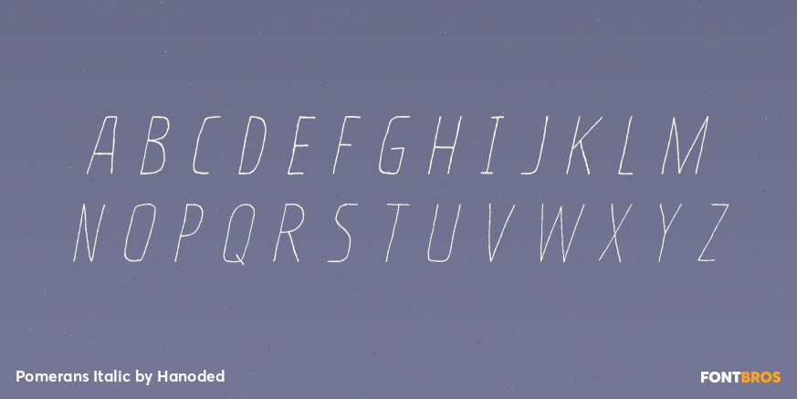 Pomerans Italic Font Poster #2