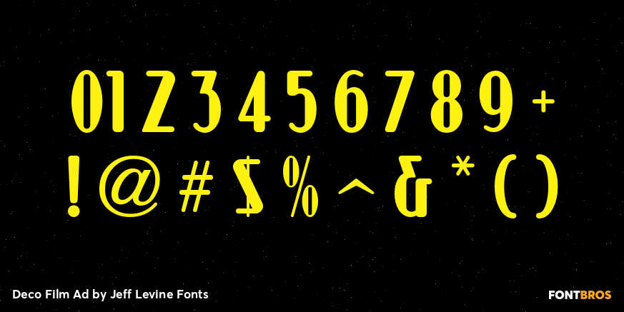 Deco Film Ad Font Poster #1