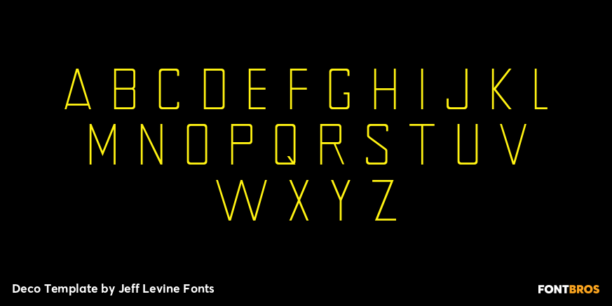 Deco Template Font Poster #3