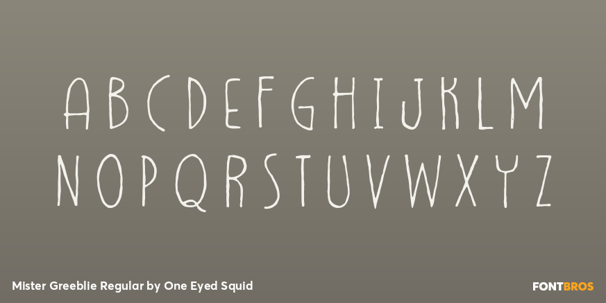Mister Greeblie Regular Font Poster #1