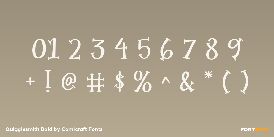 Quigglesmith Bold Font Poster #4