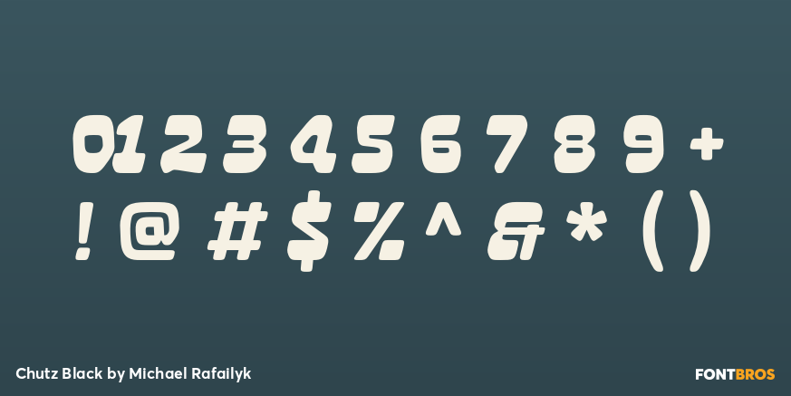 Chutz Black Font Poster #1