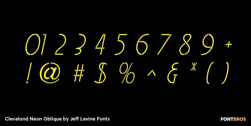 Cleveland Neon Oblique Font Poster #4