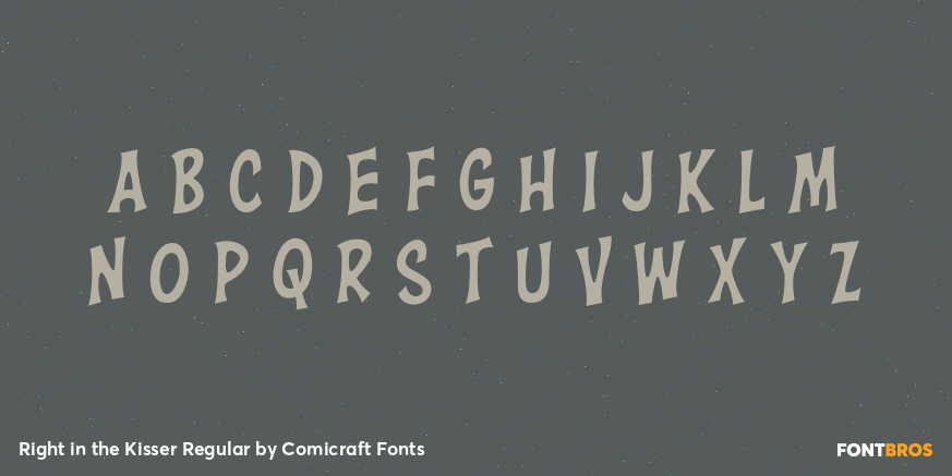Right in the Kisser Regular Font Poster #1