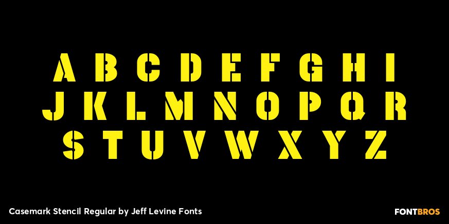 Casemark Stencil Regular Font Poster #2
