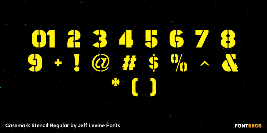 Casemark Stencil Regular Font Poster #4