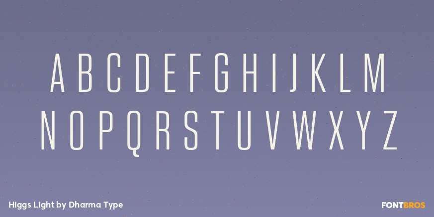 Higgs Light Font Poster #2