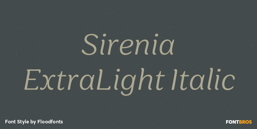 Sirenia ExtraLight Italic Poster