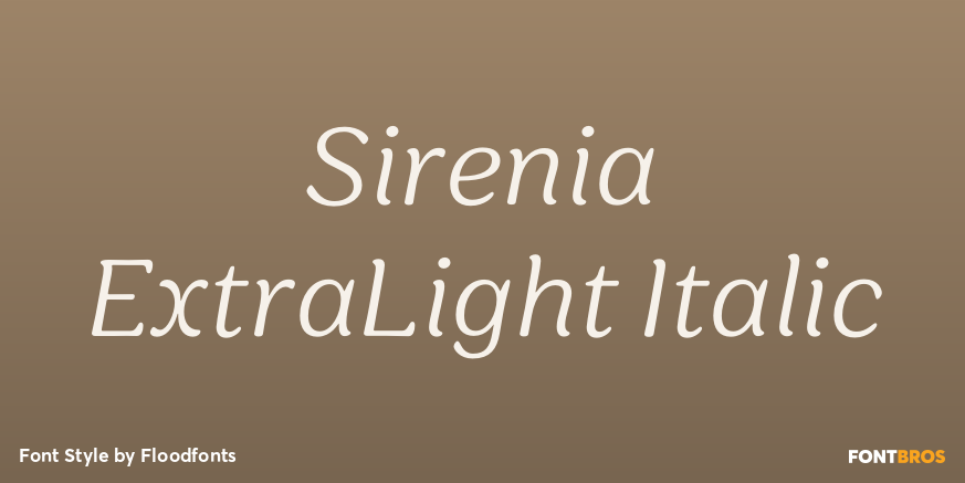 Sirenia ExtraLight Italic Poster
