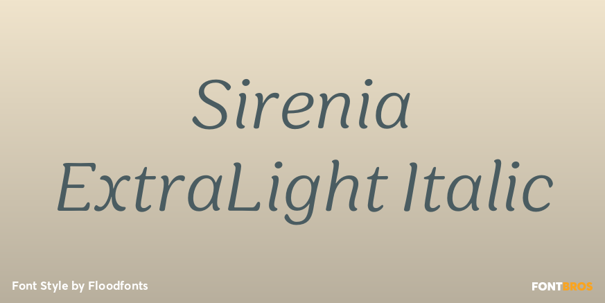 Sirenia ExtraLight Italic Poster
