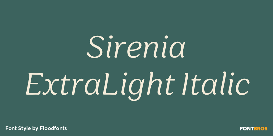 Sirenia ExtraLight Italic Poster