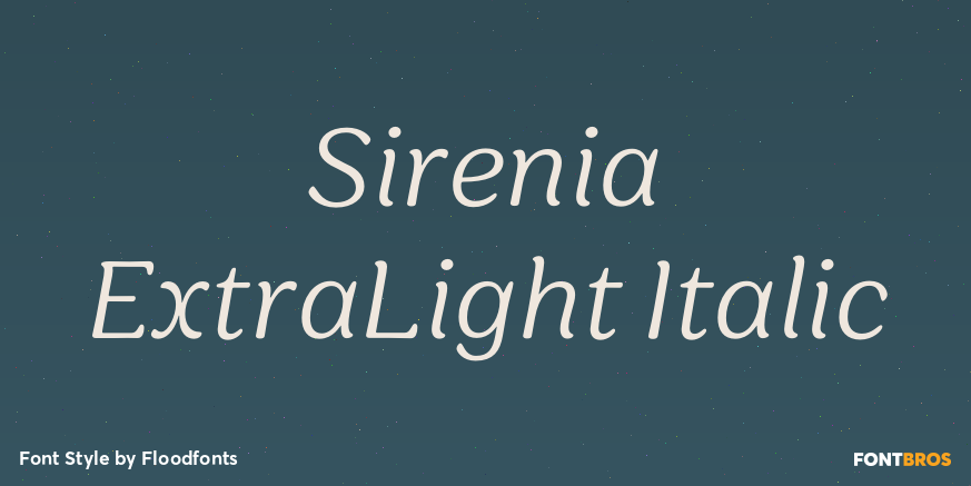 Sirenia ExtraLight Italic Poster