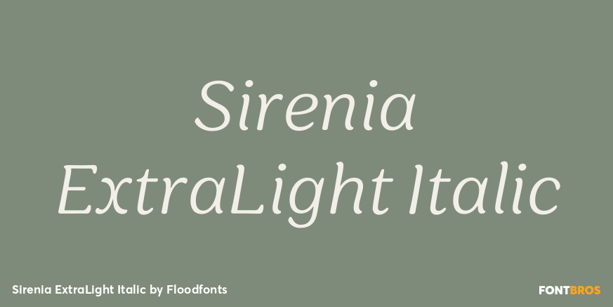 Sirenia ExtraLight Italic Poster