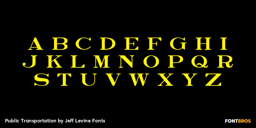 Public Transportation Font Poster #3