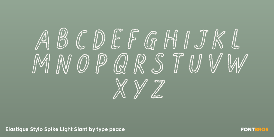 Elastique Stylo Spike Light Slant Font Poster #2