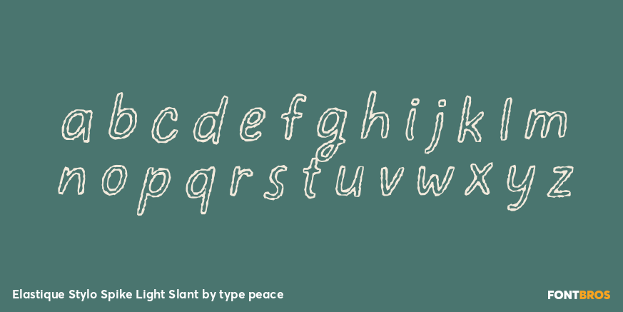 Elastique Stylo Spike Light Slant Font Poster #3